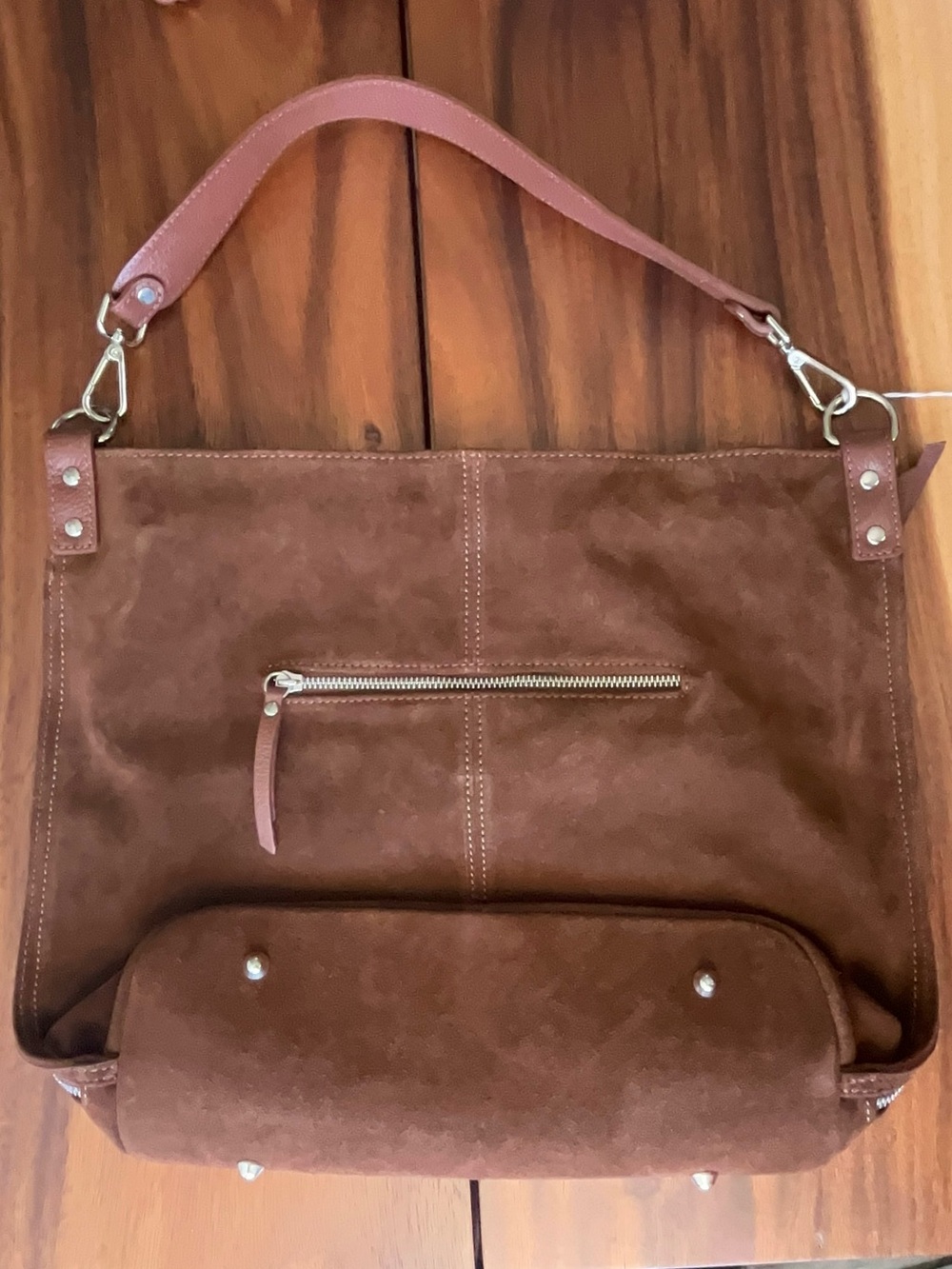 Italian Brown Suede Shoulder Bag